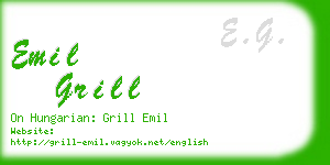 emil grill business card